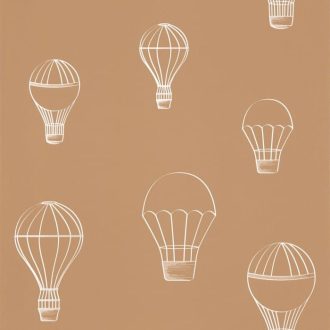   Kalandos utazás hőlégballonnal teveszőrbarna fehér tapéta