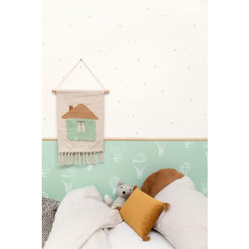 Csillagos égbolt álmodozóknak - kis csillagok pontok fehér teveszőrbarna foszforszkáló tapéta