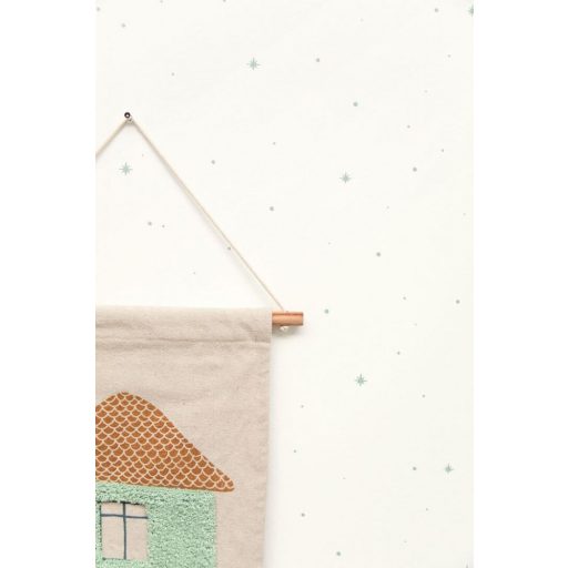 Csillagos égbolt álmodozóknak - kis csillagok pontok fehér teveszőrbarna foszforszkáló tapéta