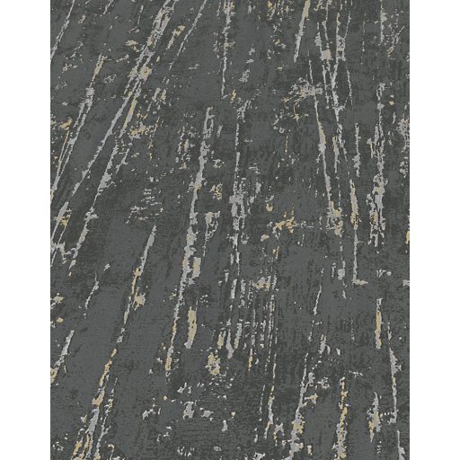 Karcolt betonhatású strukturált minta szürke/sötétszürke aranysárga és ezüst tónus fémes hatás tapéta