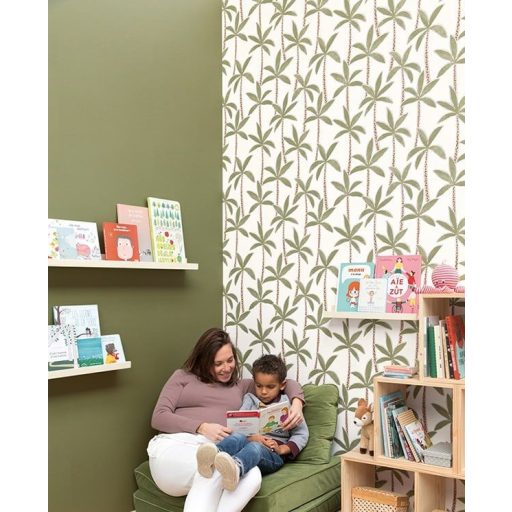 Alap a pálmaliget ahol fáról fára ugrálhatsz fehér khakizöld barna fekete tapéta