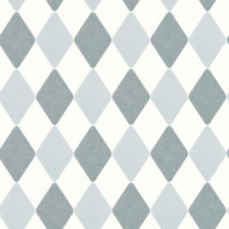   Ünnepi mégis vidám rombuszminta fehér szürkéskék szürke tapéta