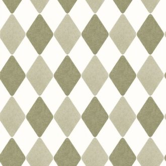  Ünnepi mégis vidám rombuszminta fehér khakizöld zöld tapéta