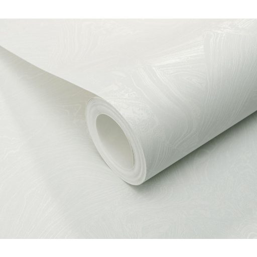 Különböző grafikai formák márványhatású megjelenése fehér és világosszürke tónus fémes hatás tapéta