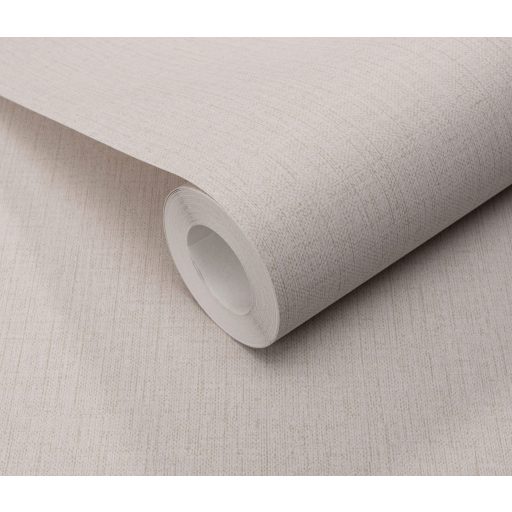 Finom textúrájú vászon megjelenésű egyszínű minta bézs és krém tónus tapéta