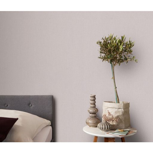 Finom textúrájú vászon megjelenésű egyszínű minta bézs és krém tónus tapéta