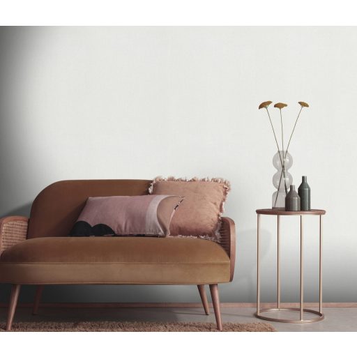 Finom textúrájú vászon megjelenésű egyszínű minta törtfehér és világosszürke tónus tapéta