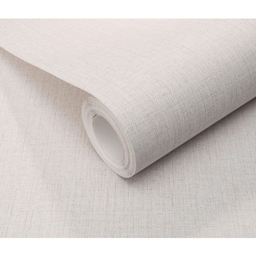 Finom textúrájú vászon megjelenésű egyszínű minta világos szürkésbézs és bézs tónus tapéta