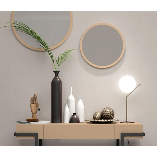 Finom textúrájú vászon megjelenésű egyszínű minta világos szürkésbézs és bézs tónus tapéta