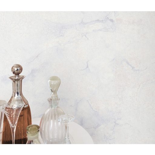 Természetes és bravúros márvány mintázat finom vonalazású textúrán törtfehér és világosszürke tónus tapéta