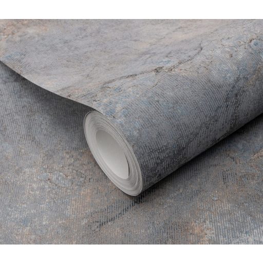 Természetes és bravúros márvány mintázat finom vonalazású szürke/szürkéskék barna és antracit tónus tapéta