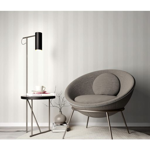 Egy klasszikus ragyogó új ruhában! Fémes tónusú csíkos/blokkcsíkos minta fehér és ezüst/fehérezüst tapéta