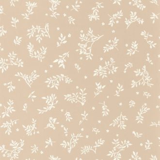 Ragyogó finom virágmotívum homokszín krémfehér tapéta