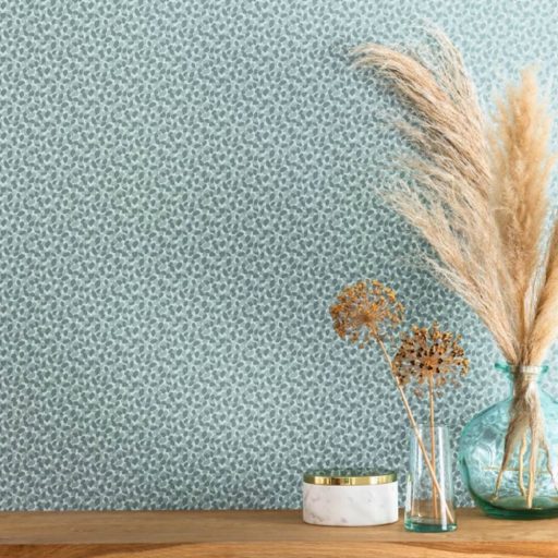 Szabálytalan pöttyökből (foltokból) álló absztrakt minta zöld és opálzöld tónusok tapéta