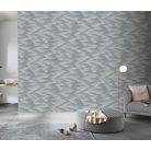 Dinamikus grafikus hullámminta - akár csillogó/szikrázó tenger vagy hegyvonulat szürke és ezüst tónus fémes csillogó hatás tapéta