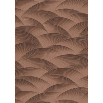   Dinamikus grafikus hullámminta - akár csillogó/szikrázó tenger vagy hegyvonulat bronzbarna és bronz tónus fémes csillogó hatás tapéta