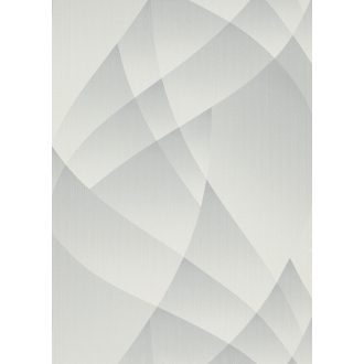   A vizuális geometria gyöngyszeme - Vitorlára emlékeztető extravagáns absztrakt minta világosszürke és szürke tónus fémes hatás tapéta