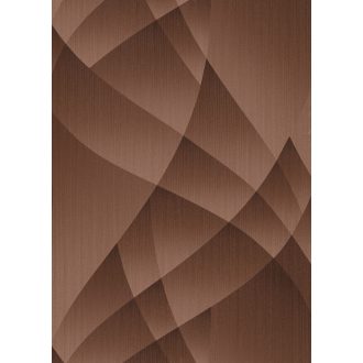   A vizuális geometria gyöngyszeme - Vitorlára emlékeztető extravagáns absztrakt minta bronzbarna és bronz tónus fémes hatás tapéta