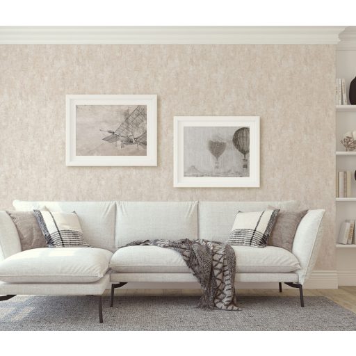 Strukturált kopott beton megjelenítés krém és bézs tónus tapéta