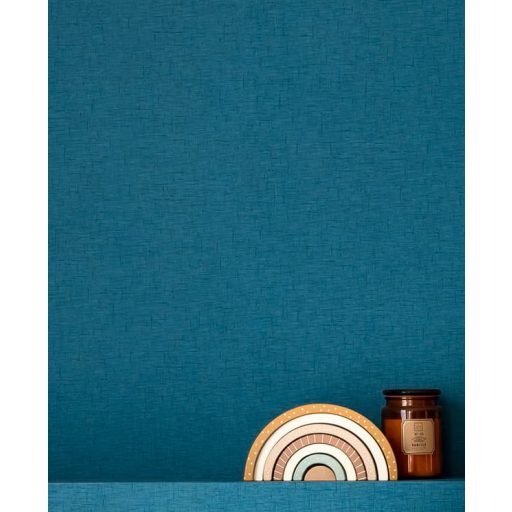 Kellemes tapintású strukturált egyszínű pamutgéz minta madura/érett/kék tónus tapéta