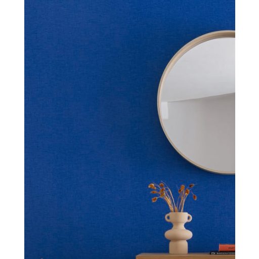Kellemes tapintású strukturált egyszínű pamutgéz minta királykék tónus tapéta