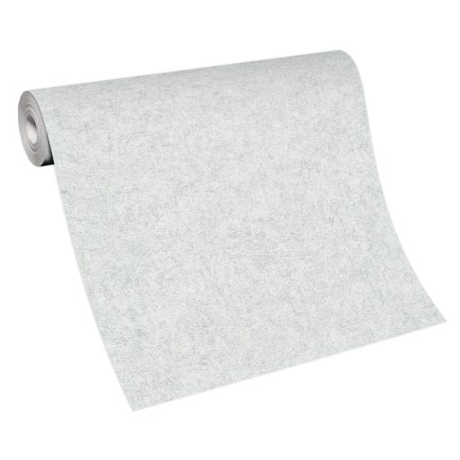 Monokróm karcolt kopott vakolatminta világosszürke/fehérezüst tónus fémes hatás tapéta