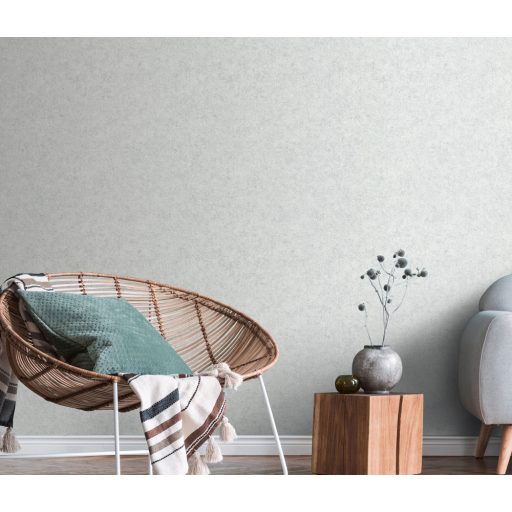 Monokróm karcolt kopott vakolatminta világosszürke/fehérezüst tónus fémes hatás tapéta