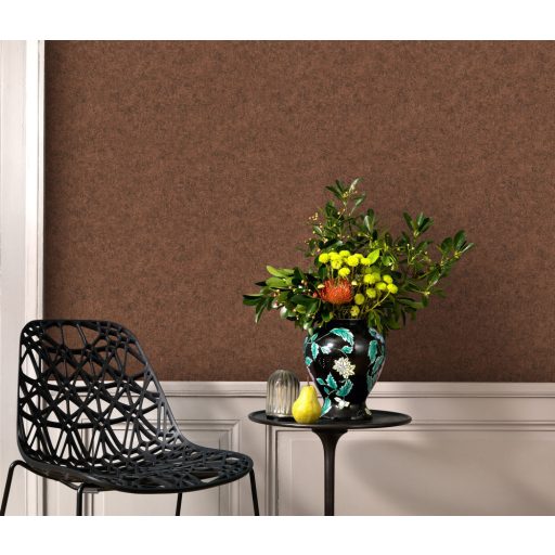 Monokróm karcolt kopott vakolatminta bronzbarna sötétbarna és bronz tónus fémes hatás tapéta