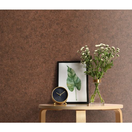 Monokróm karcolt kopott vakolatminta bronzbarna sötétbarna és bronz tónus fémes hatás tapéta