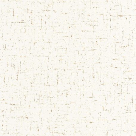 Fémes egyszínű textil szövethatású krémfehér és arany tónus tapéta