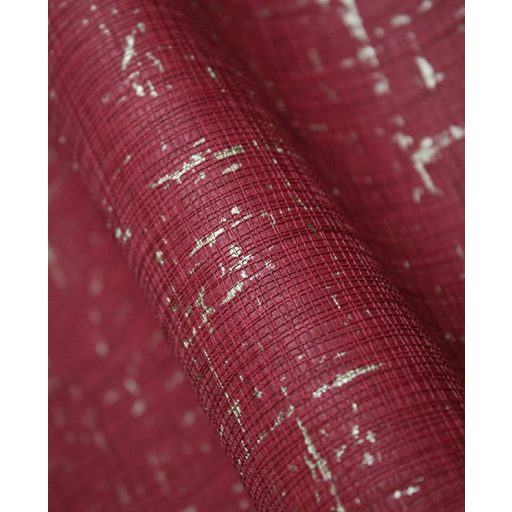 Kellemes tapintású strukturált egyszínű pamutgéz minta bíborszín és arany akcentusok fémes hatás tapéta