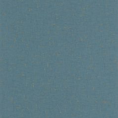   Fémes egyszínű textil szövethatású kék és arany tónus tapéta