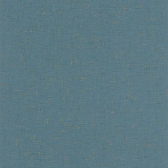   Fémes egyszínű textil szövethatású kék és arany tónus tapéta