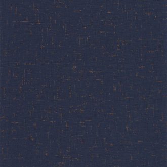   Fémes egyszínű textil szövethatású éjkék és rézszín tónus tapéta