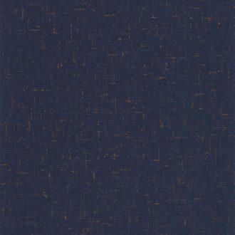   Kellemes tapintású strukturált egyszínű pamutgéz minta éjkék és rézszín akcentusok fémes hatás tapéta