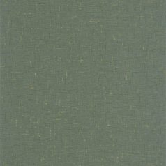   Fémes egyszínű textil szövethatású eukaliptuszzöld és arany tónus tapéta