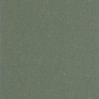   Fémes egyszínű textil szövethatású eukaliptuszzöld és arany tónus tapéta