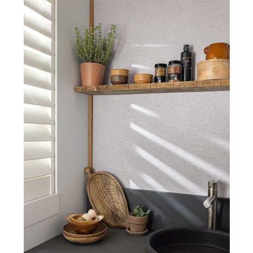 Kellemes tapintású strukturált egyszínű pamutgéz minta szürke ezüst akcentusok tapéta