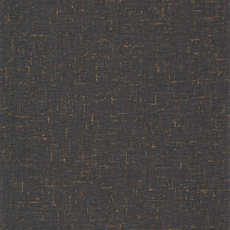 Kellemes tapintású strukturált egyszínű pamutgéz minta sötétszürke fekete rézszín akcentusok fémes hatás tapéta