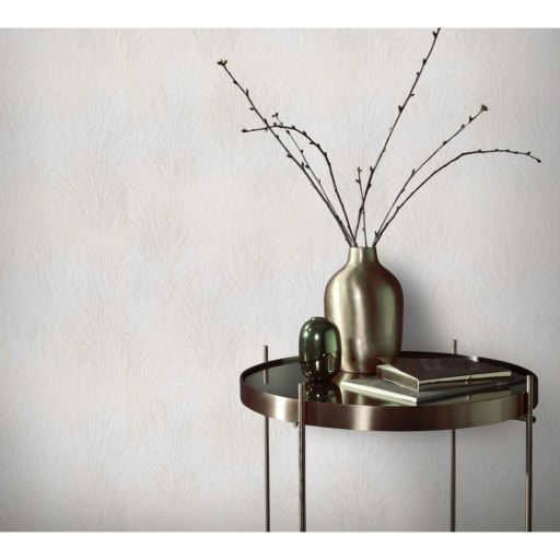 A természet beköltözik ezzel a csillogó pampafű mintával krémszürke bézs és ezüst tónus fémes hatás tapéta