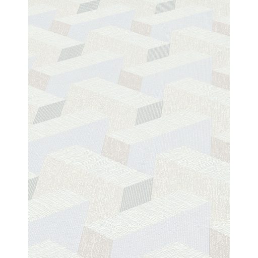 Térbeli elhelyezkedású hasábok változatos felületi struktúrák 3D geometriai minta krémfehér krém szürke és bézs tónusok tapéta