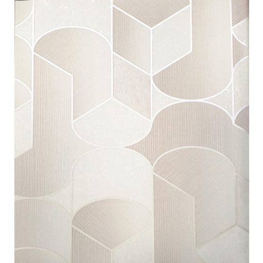 Kifinomult grafikus minta váltakozó vonal és beton struktúra háttéren krémfehér krém bézs és ezüst tónus fényes mintarészletek tapéta