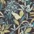 Dél-Amerika növényzete ihlette motívum buja levelekkel fekete smaragd és khakizöld tónus arany finom kiemelés tapéta