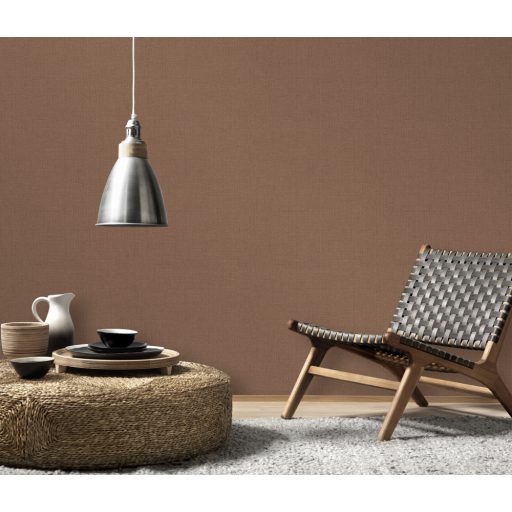 Szövött hatású egyszínű struktúrminta barna/bronzbarna tónus tapéta