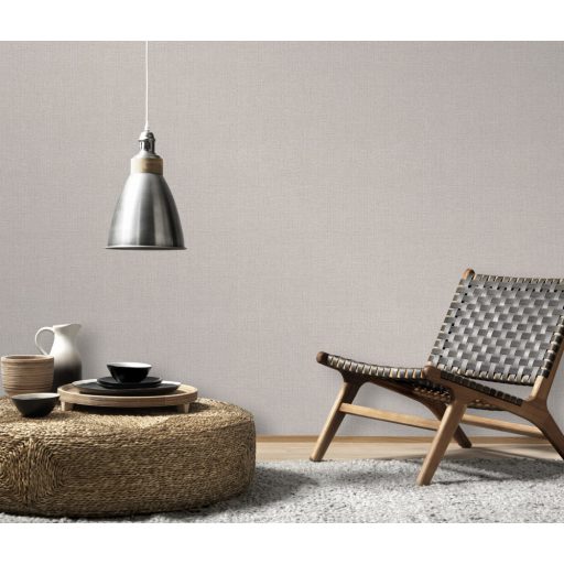 Szövött hatású egyszínű struktúrminta krém és bézs/szürkésbézs tónus tapéta