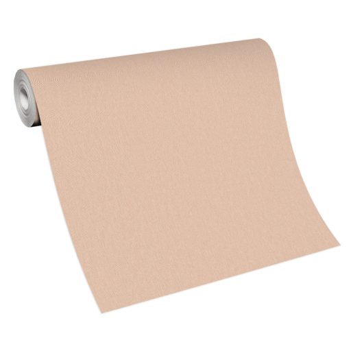 Strukturált egyszínű textilhatású minta korallszín tónus tapéta