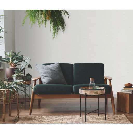 Strukturált egyszínű textilhatású minta krémszín tónus tapéta