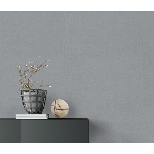 Strukturált egyszínű textilhatású minta szürke/sötétszürke tónus tapéta