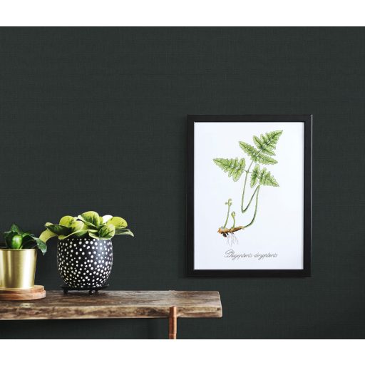 Strukturált egyszínű textilhatású minta fekete tónus tapéta