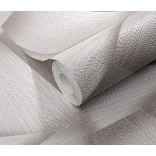 Vonzódás és összefonódás! Művészien kifejező grafikus 3D minta krém bézs és gyöngyház tónus csillogó mintafelület tapéta